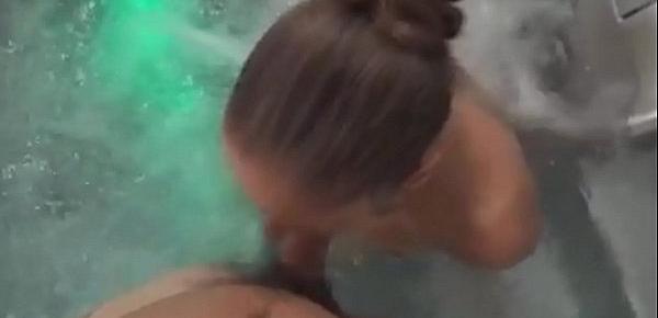  brother convinces his stepsister to fuck in the jacuzzi